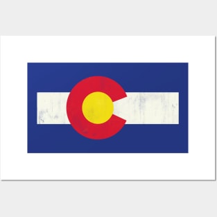 colorado flag vintage Posters and Art